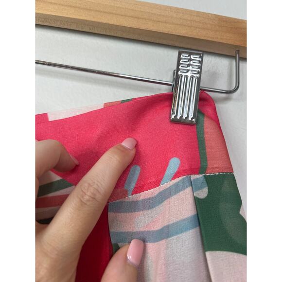 NEW PatBo Rio Wide Leg Trousers Floral High Rise Pleated Chiffon Pant - Picture 6 of 7